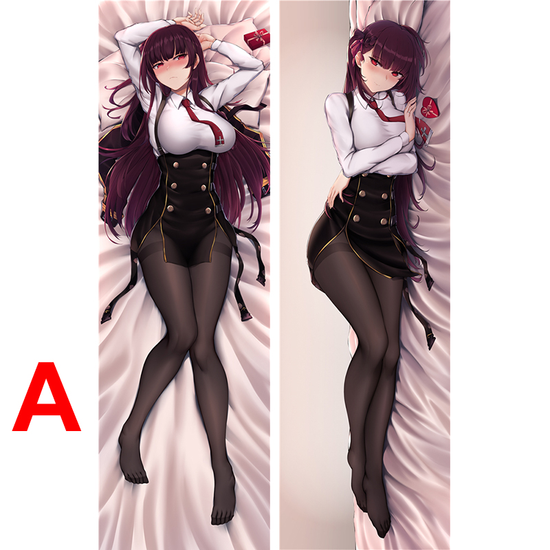 1girl arms_up bangs bed_sheet black_legwear black_skirt blunt_bangs blush box breasts buttons closed_mouth collared_shirt dakimakura_(medium) double-breasted dress_shirt embarrassed eyebrows_visible_through_hair frown full_body girls_frontline hair_ribbon heart-shaped_box high-waist_skirt knees_together_feet_apart large_breasts legs_together light_smile long_hair long_sleeves looking_at_viewer lying miniskirt multiple_views necktie no_shoes on_back on_bed on_side panels pantyhose pillow purple_hair purple_ribbon qi_yuan_zhi_yu red_eyes red_neckwear ribbon sample shirt side_slit skirt suspender_skirt suspenders thighband_pantyhose wa2000_(girls_frontline) white_shirt wing_collar