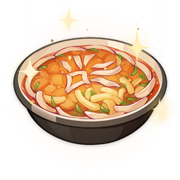 artist_request bowl carrot commentary diamond_(shape) english_commentary food food_focus genshin_impact lowres no_humans official_art onion potato soup sparkle still_life third-party_source transparent_background