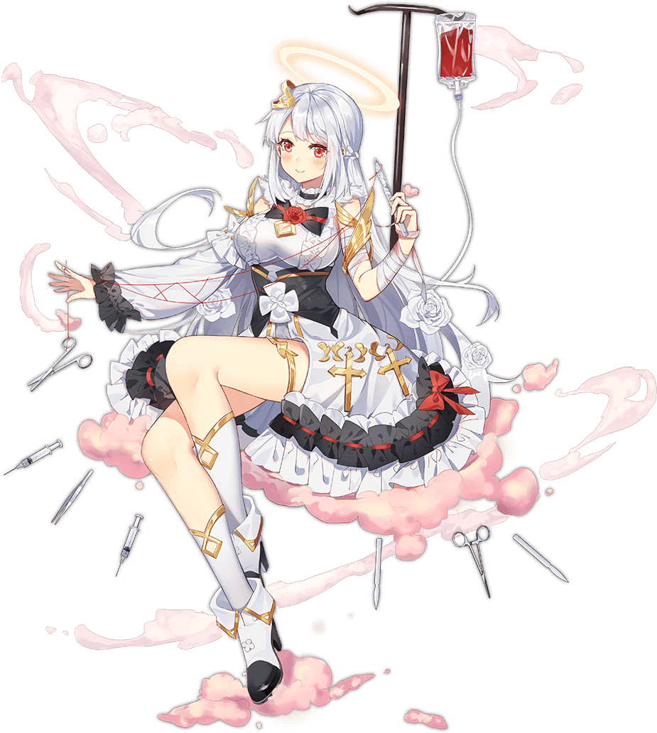 1girl ark_order artist_request bandaged_arm bandages bangs black_bow blood blood_bag boots bow braid breasts clouds cross detached_sleeves dress flower frilled_dress frills hair_flower hair_ornament halo intravenous_drip large_breasts long_hair official_art pincers_(tool) raphael_(ark_order) red_flower red_rose rose scalpel scissors sidelocks single_sleeve sitting smoke socks solo string string_of_fate surgical_scissors syringe tachi-e thighlet transparent_background tweezers very_long_hair white_dress white_flower white_footwear white_hair white_legwear white_rose