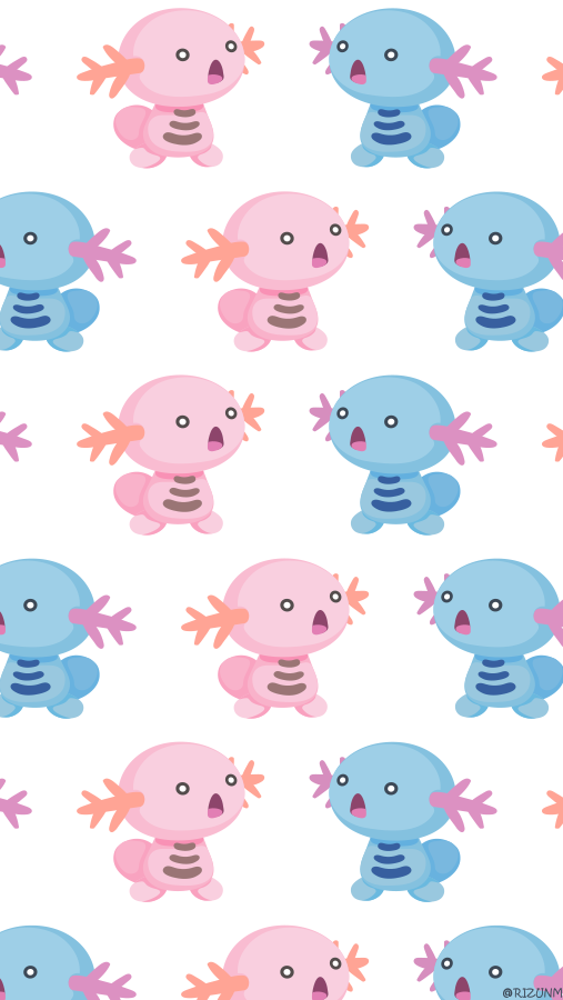 alternate_color multiple_views no_humans o_o open_mouth pokemon pokemon_(creature) rizu_(rizunm) shiny_pokemon simple_background standing tongue twitter_username white_background wooper