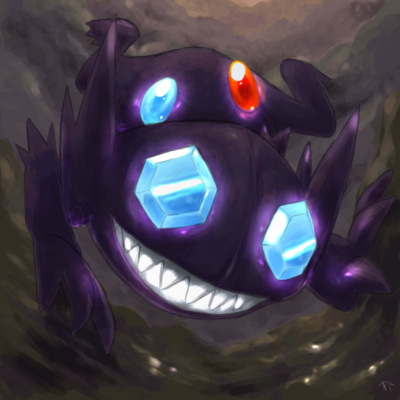 cave crawling gems ghost jewel nintendo pokemon purple purple_kecleon sableye shiny