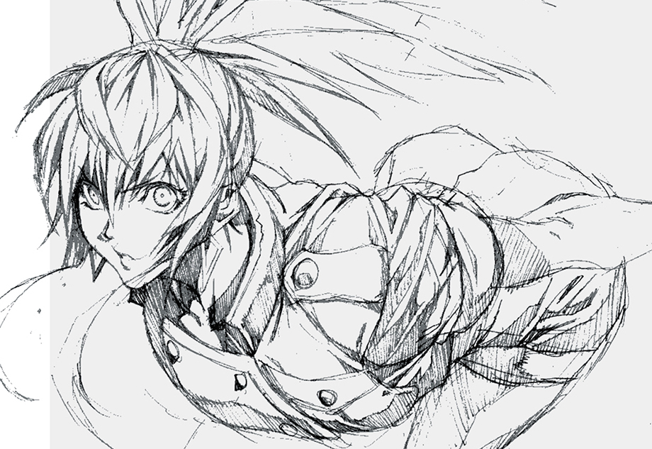 1girl ass bangs commentary_request crazy_eyes dark_persona gloves homare_(fool's_art) leona_heidern lineart looking_at_viewer military military_uniform monochrome orochi_leona outstretched_arms ponytail shorts simple_background sketch solo spread_arms the_king_of_fighters unfinished uniform white_background