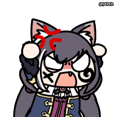 1girl anger_vein angry animated_gif cat_ears karyl_(princess_connect!) long_hair princess_connect! seseren twintails
