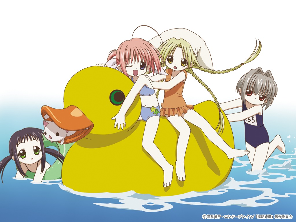 bottle_fairy chiriri duck hororo kururu oboro sarara swimsuit