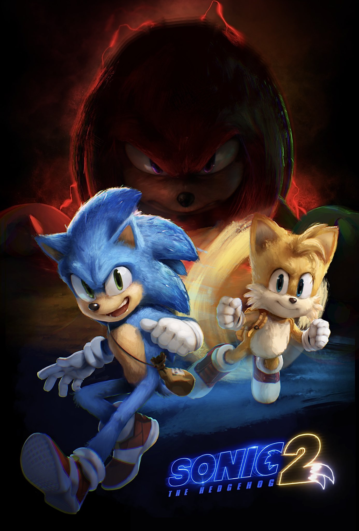 3boys :d animal_nose blue_eyes copyright_name furry furry_male gloves green_eyes highres key_visual knuckles_the_echidna looking_at_viewer multiple_boys official_art promotional_art shoes smile sneakers sonic_(series) sonic_the_hedgehog sonic_the_hedgehog_(film) sonic_the_hedgehog_2_(film) tails_(sonic) tyson_hesse violet_eyes white_gloves