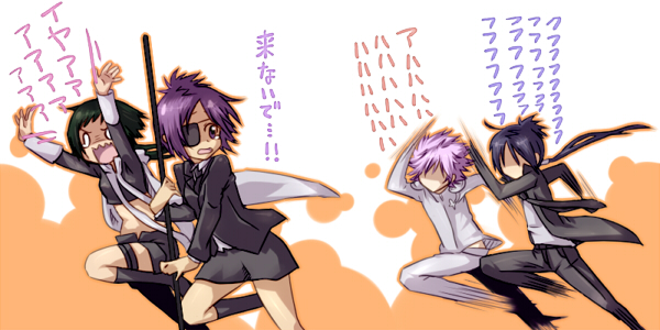 chrome_dokuro eyepatch katekyo_hitman_reborn katekyo_hitman_reborn! nagiru purple_hair rokudou_mukuro short_hair translated uni_(reborn)