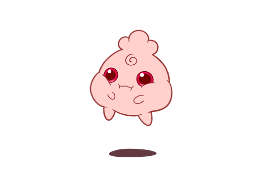:i closed_mouth commentary_request floating full_body igglybuff jaho no_humans pokemon pokemon_(creature) red_eyes simple_background solo white_background
