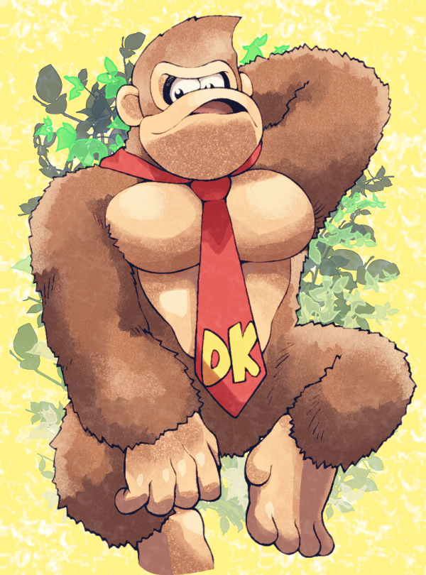 ape donkey_kong donkey_kong_(series) furry furry_male minashirazu necktie no_humans pixiv solo