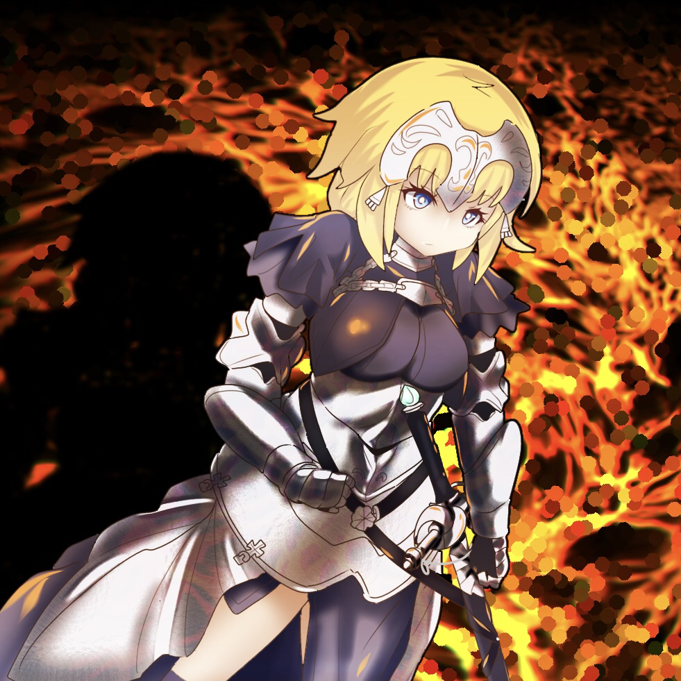1girl bangs black_choker black_dress black_gloves black_legwear black_panties blonde_hair blue_gloves blush bow braid breasts capelet choker cleavage cleavage_cutout collarbone commentary_request dress eyebrows_visible_through_hair fate/apocrypha fate/grand_order fate_(series) flower gloves hair_between_eyes hair_bow hair_flower hair_ornament hand_up head_tilt indoors jeanne_d'arc_(fate) jeanne_d'arc_(fate)_(all) large_breasts long_hair looking_at_viewer osochachacha panties parted_lips purple_eyes see-through single_braid sleeveless sleeveless_dress solo thigh-highs underwear very_long_hair