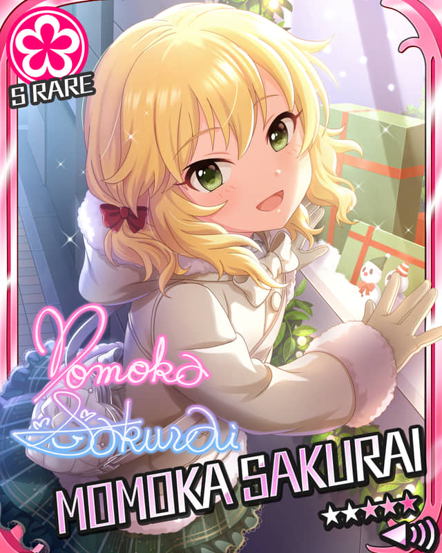 blonde_hair blush character_name dress green_eyes idolmaster idolmaster_cinderella_girls sakurai_momoka short_hair smile stars