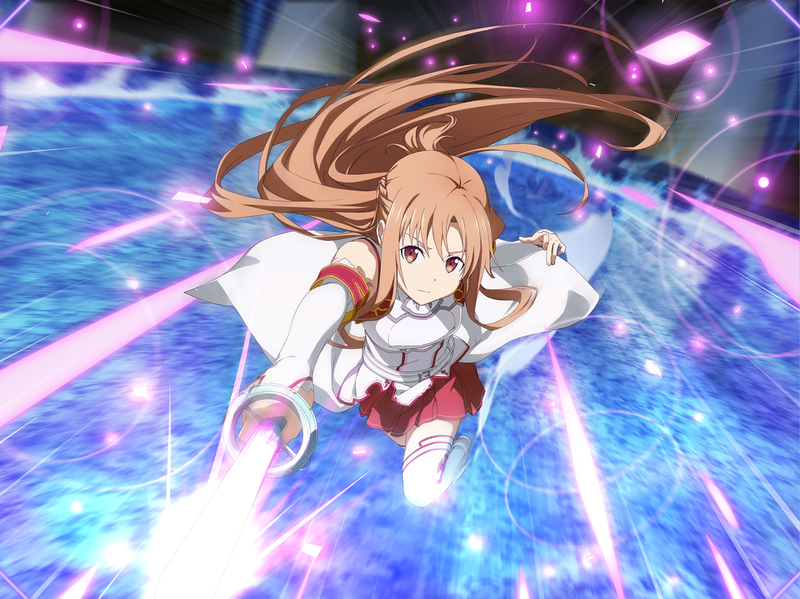 1girl armor asuna_(sao) bangs braid breastplate brown_eyes brown_hair closed_mouth detached_sleeves floating_hair french_braid frown game_cg hair_between_eyes long_hair long_sleeves miniskirt pleated_skirt red_skirt running skirt solo sword_art_online sword_art_online:_alicization_rising_steel thigh-highs very_long_hair waist_cape white_legwear white_sleeves zettai_ryouiki