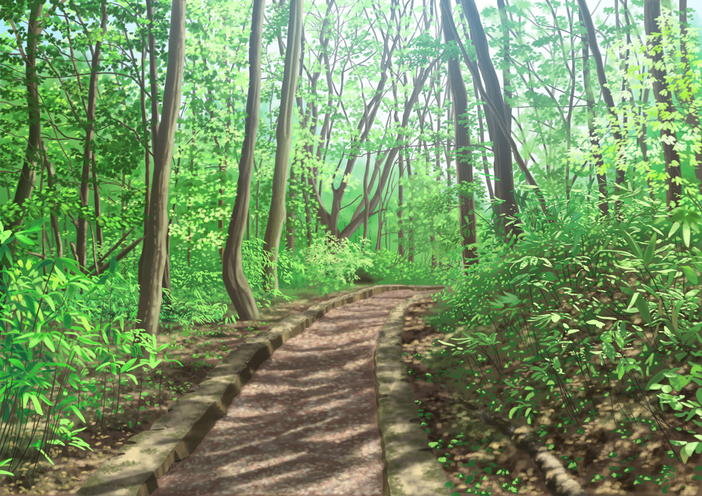 dappled_sunlight day forest gravel landscape nature no_humans original outdoors path scenery sunlight suupii tree