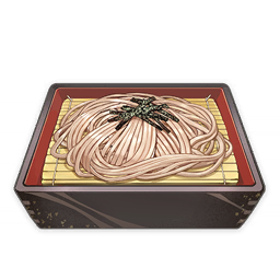 artist_request box commentary english_commentary food food_focus genshin_impact lowres no_humans noodles official_art seaweed soba still_life third-party_source transparent_background