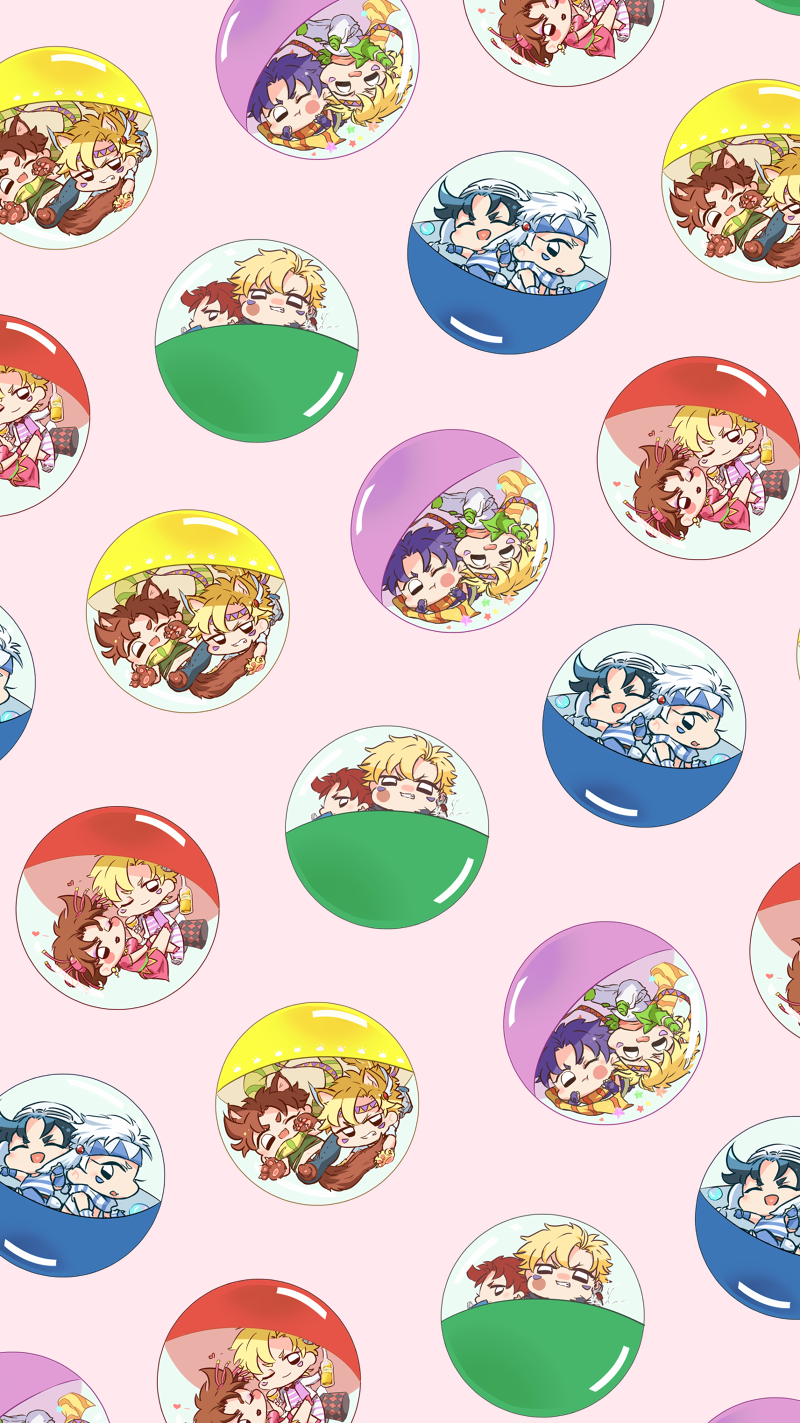 6+boys animal_ears animal_hands aviator_hat battle_tendency blonde_hair blue_eyes blue_hair brown_hair caesar_anthonio_zeppeli chibi child facial_mark feather_hair_ornament feathers gashapon gloves goggles goggles_on_head green_eyes hair_ornament headband highres jojo_no_kimyou_na_bouken joseph_joestar joseph_joestar_(tequila) joseph_joestar_(young) micken multiple_boys official_alternate_costume paw_gloves purple_hair scarf striped striped_scarf tail tileable vertical-striped_scarf vertical_stripes white_hair wing_hair_ornament wolf_ears wolf_tail younger