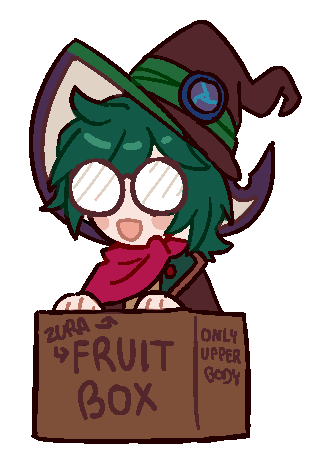 1boy amai_umimaru_(artist) blush_stickers box glasses green_hair hat hat_ornament in_box in_container indie_virtual_youtuber lowres neckerchief open_mouth red_neckerchief red_neckwear simple_background smile solo transparent_background wizard wizard_hat zurafruit