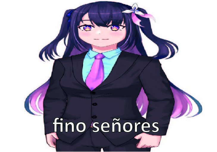 alternate_costume bad_aspect_ratio belt black_hair blank_stare blue_ribbon blue_shirt blush buttons collared_shirt color_filter colored_inner_hair dress_shirt eyebrows_visible_through_hair facing_viewer fino_senores_(meme) flower formal hair_flower hair_ornament hair_ribbon hand_in_pocket hina_misora light_smile long_hair looking_afar meme multicolored_eyes multicolored_hair necktie pant_suit photo-referenced pink_hair pink_necktie ribbon shirt simple_background spanish_flag streaked_hair suit suit_jacket translated two-tone_hair two_side_up violet_eyes virtual_youtuber wactor_production white_background white_flower wing_collar yellow_eyes yof_(sc_gazer)