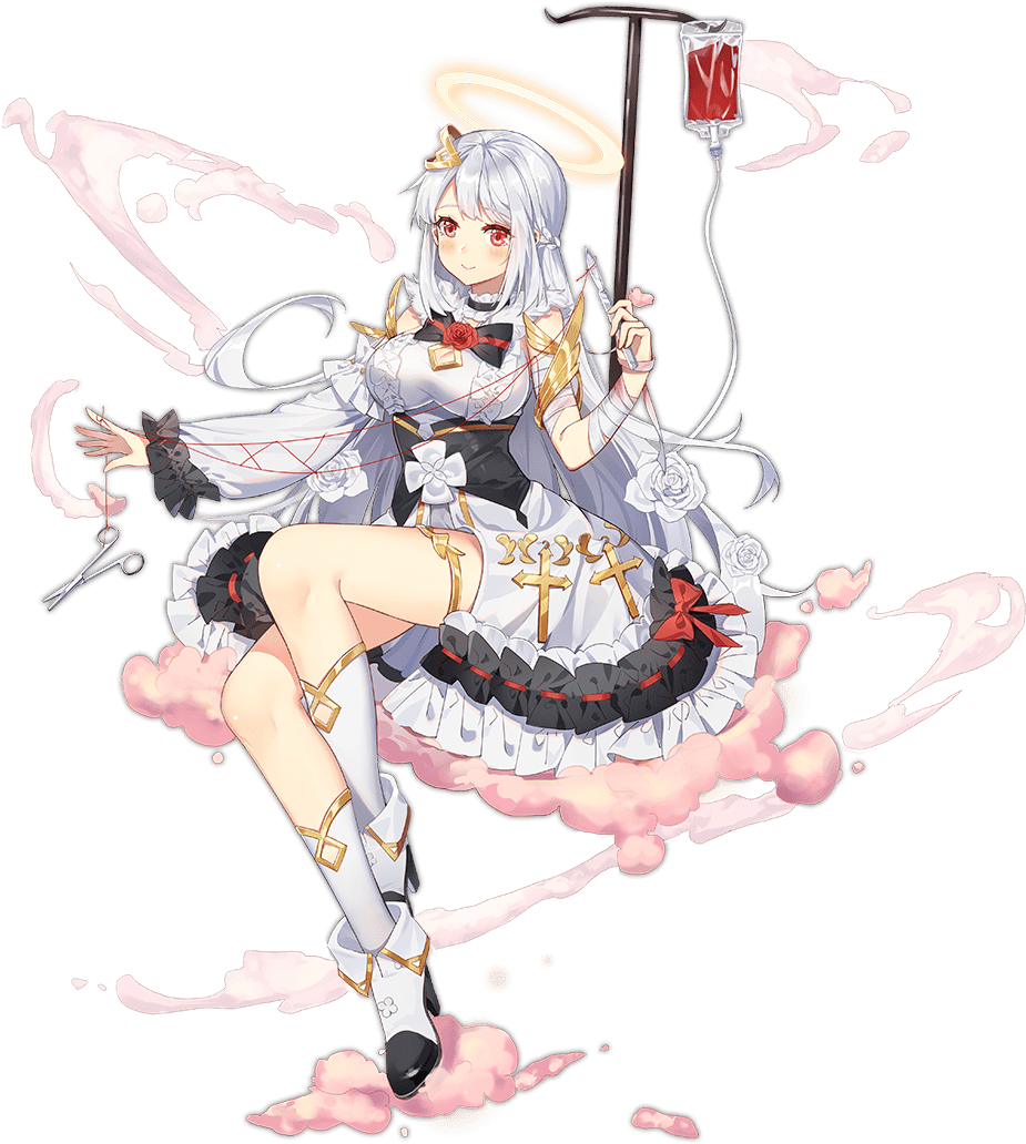 1girl angel ark_order artist_request bandaged_arm bandages bangs black_bow blood blood_bag boots bow braid breasts clouds cross detached_sleeves dress flower frilled_dress frills full_body hair_flower hair_ornament halo intravenous_drip large_breasts long_hair official_art pincers_(tool) raphael_(ark_order) red_flower red_rose rose scissors sidelocks single_sleeve sitting smoke socks solo string string_of_fate surgical_scissors syringe tachi-e thighlet transparent_background very_long_hair white_dress white_flower white_footwear white_hair white_legwear white_rose