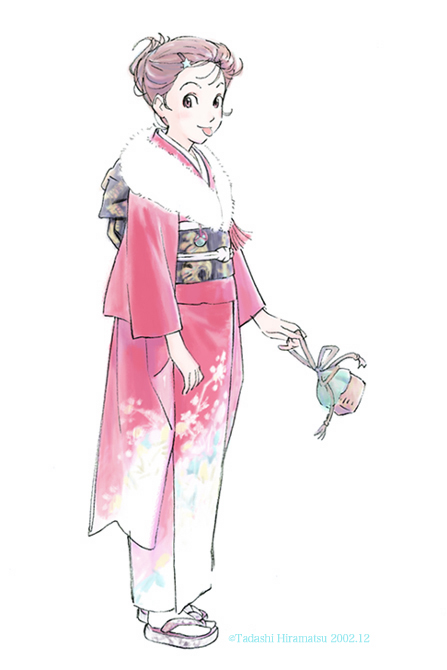 :p hair_ornament hair_up hairclip hiramatsu_tadashi japanese_clothes kimono obi tongue