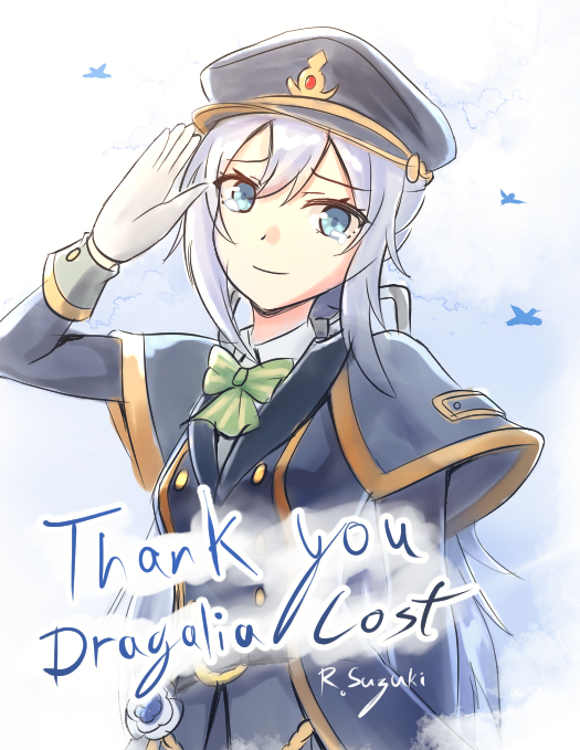 black_clothes dragalia_lost hair long_hair noelle_(dragalia_lost) ryo-suzuki silver smile tearing_up tears uniform