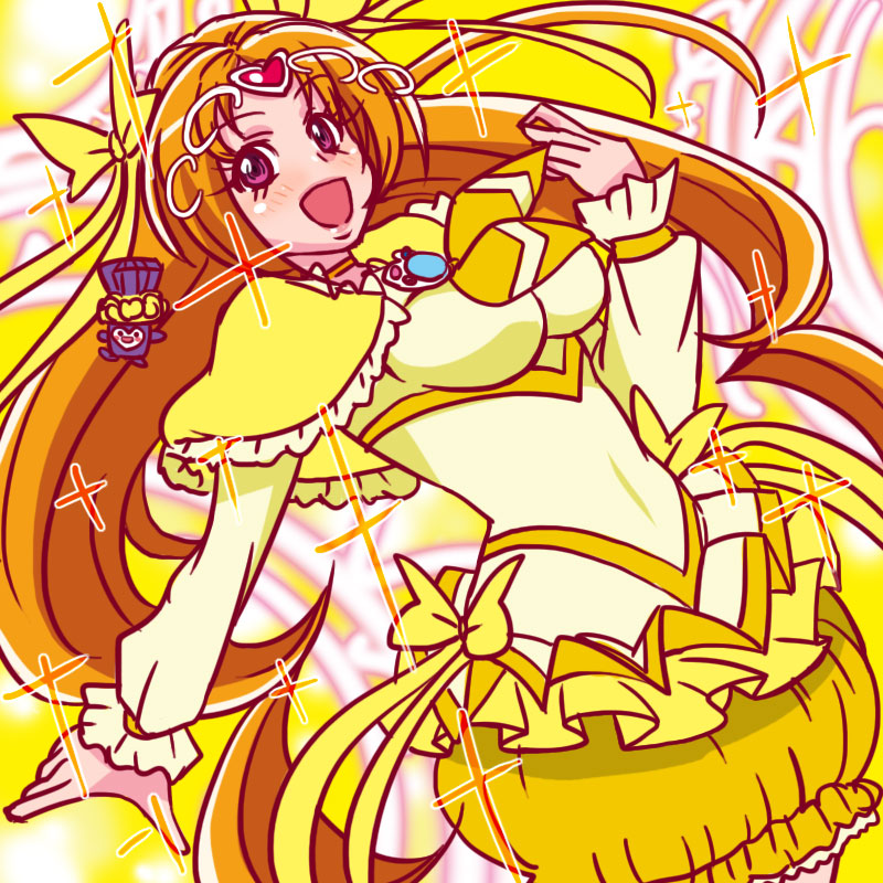 breasts cure_muse_(yellow) dot_(poni_taoyaka) large_breasts older precure suite_precure