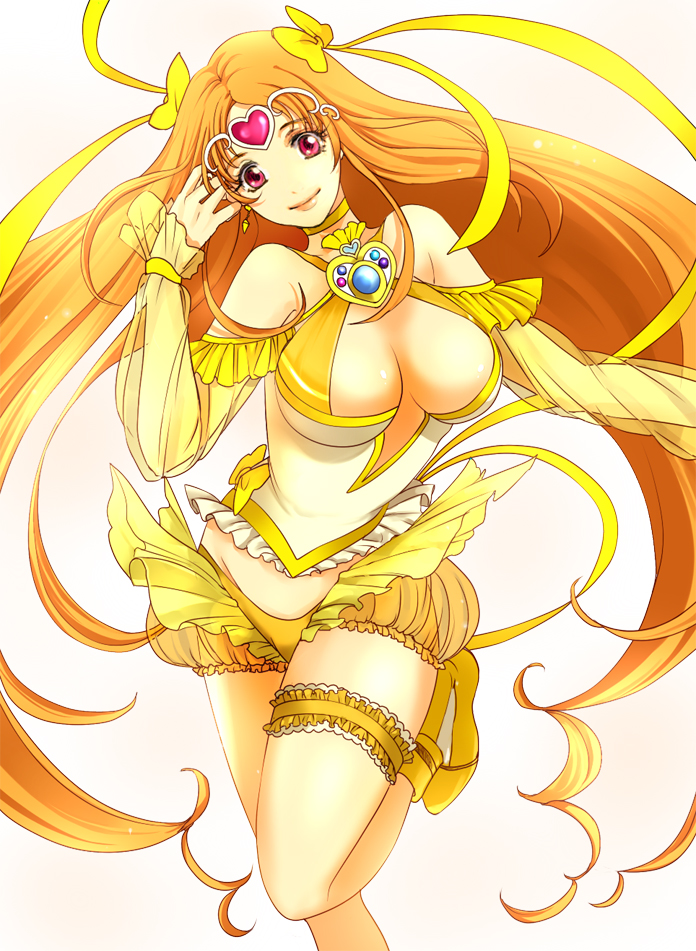 breasts cure_muse_(yellow) nmty older precure
