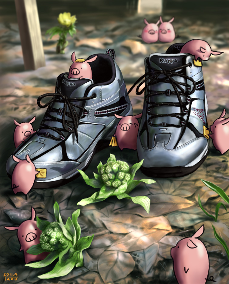 cleaning kappa laces matataku minimized no_humans original pig pigs real shoes towel what