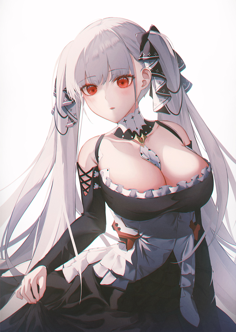 1girl azur_lane breasts formidable_(azur_lane) kofo large_breasts solo tagme twintails
