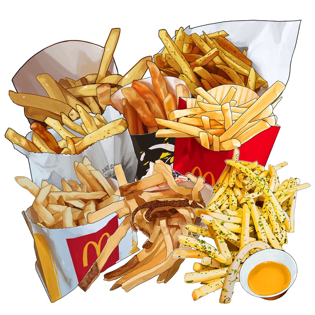 box cup food food_focus french_fries mcdonald's no_humans studiolg