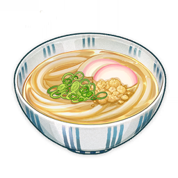 artist_request bowl commentary english_commentary fish_cake food food_focus game_cg genshin_impact lowres no_humans noodles official_art soup still_life third-party_source transparent_background udon