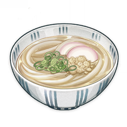 artist_request bowl commentary english_commentary fish_cake food food_focus game_cg genshin_impact lowres no_humans noodles official_art soup still_life third-party_source transparent_background udon