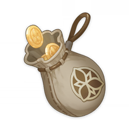 artist_request bag coin commentary drawstring english_commentary game_cg genshin_impact gold item item_focus lowres money moneybag no_humans official_art still_life string third-party_source transparent_background
