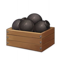 artist_request box cannonballs commentary crate english_commentary game_cg genshin_impact item item_focus lowres metal nail no_humans official_art orb still_life third-party_source transparent_background wood
