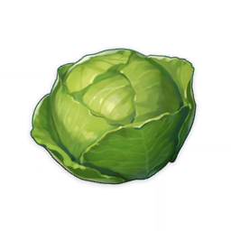 artist_request cabbage commentary english_commentary food food_focus game_cg genshin_impact green_theme ingredients leaf lowres no_humans official_art plant shiny still_life third-party_source transparent_background