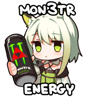 1girl animal_ears arknights brand_name_imitation can cat_ears chibi collar criss-cross_halter detached_collar dress english_text green_dress green_eyes green_hair greypidjun halterneck hand_up holding holding_can incoming_drink kal'tsit_(arknights) light_blush lowres monster_energy off-shoulder_dress off_shoulder simple_background solo transparent_background white_collar