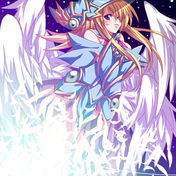 blonde_hair blush magician's_valkyria wings yu-gi-oh!