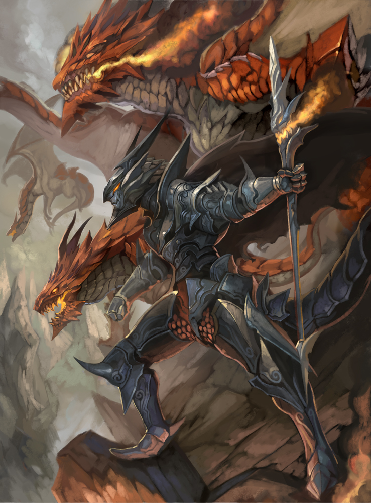 armor creature dragon fantasy knight original shousuke_(skirge)
