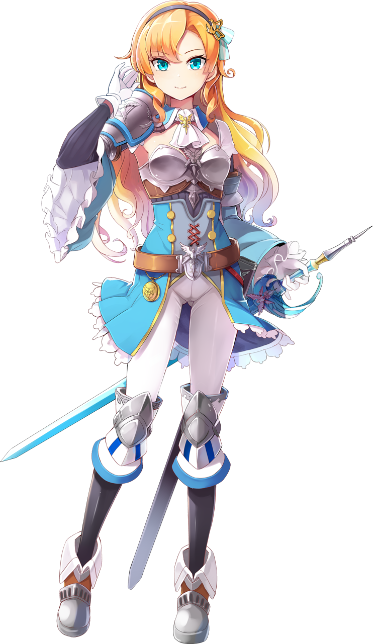1girl armor armored_boots armpits artwhirl_mahou_gakuen_no_otome-tachi asymmetrical_bangs bangs belt belt_buckle black_hairband blonde_hair blue_bow blue_eyes blue_sleeves boobplate boots bow breastplate brown_belt buckle closed_mouth detached_sleeves emerane full_body gloves gradient_hair hair_between_eyes hair_bow hairband highres holding holding_sword holding_weapon long_hair looking_at_viewer multicolored_hair pants shoulder_armor smile solo standing sword tachi-e transparent_background underbust vanessa_(artwhirl) very_long_hair weapon white_gloves white_hair white_pants wide_sleeves