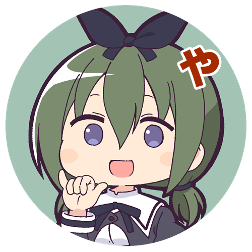 1girl :d assault_lily bangs black_bow black_ribbon blush bow buttons chibi circle commentary_request cropped_jacket green_background green_hair hair_between_eyes hair_bow hand_up juliet_sleeves long_hair long_sleeves looking_at_viewer low_twintails lowres masaki_itsuki neck_ribbon no_pupils open_mouth portrait puffy_sleeves ribbon round_image school_uniform shaka_sign shirt sign_language simple_background smile solo translated transparent_background twintails violet_eyes white_shirt yamanashi_hibari yurigaoka_girls_academy_school_uniform