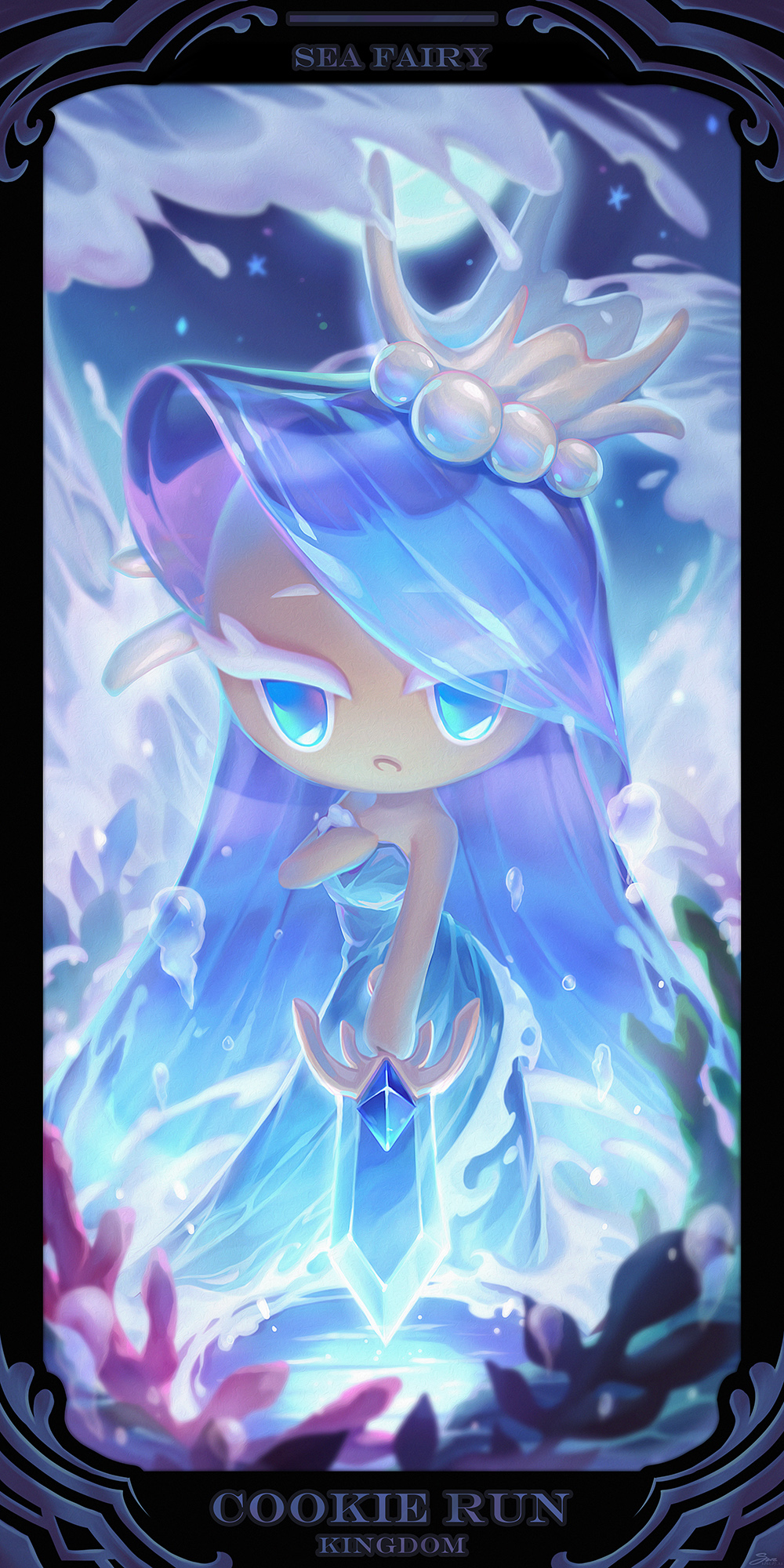 blue_dress blue_eyes blue_hair cookie cookie_run cookie_run_kingdom cookie_run_ovenbreak cr crk cro crob fairy ocean sea sea_fairy_cookie tagme wallpaper