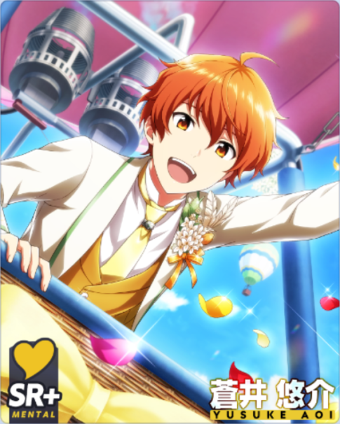 aoi_yusuke character_name idolmaster_side-m_glowing_stars jacket orange_hair red_eyes short_hair smile wedding