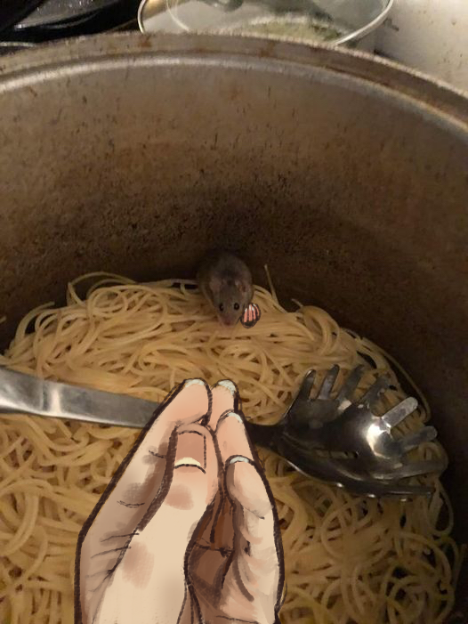 1other che_vuoi?_(italian_gesture) fingernails food italian_commentary meme mossacannibalis mouse original parody pasta photo_background pov pov_hands solo spaghetti