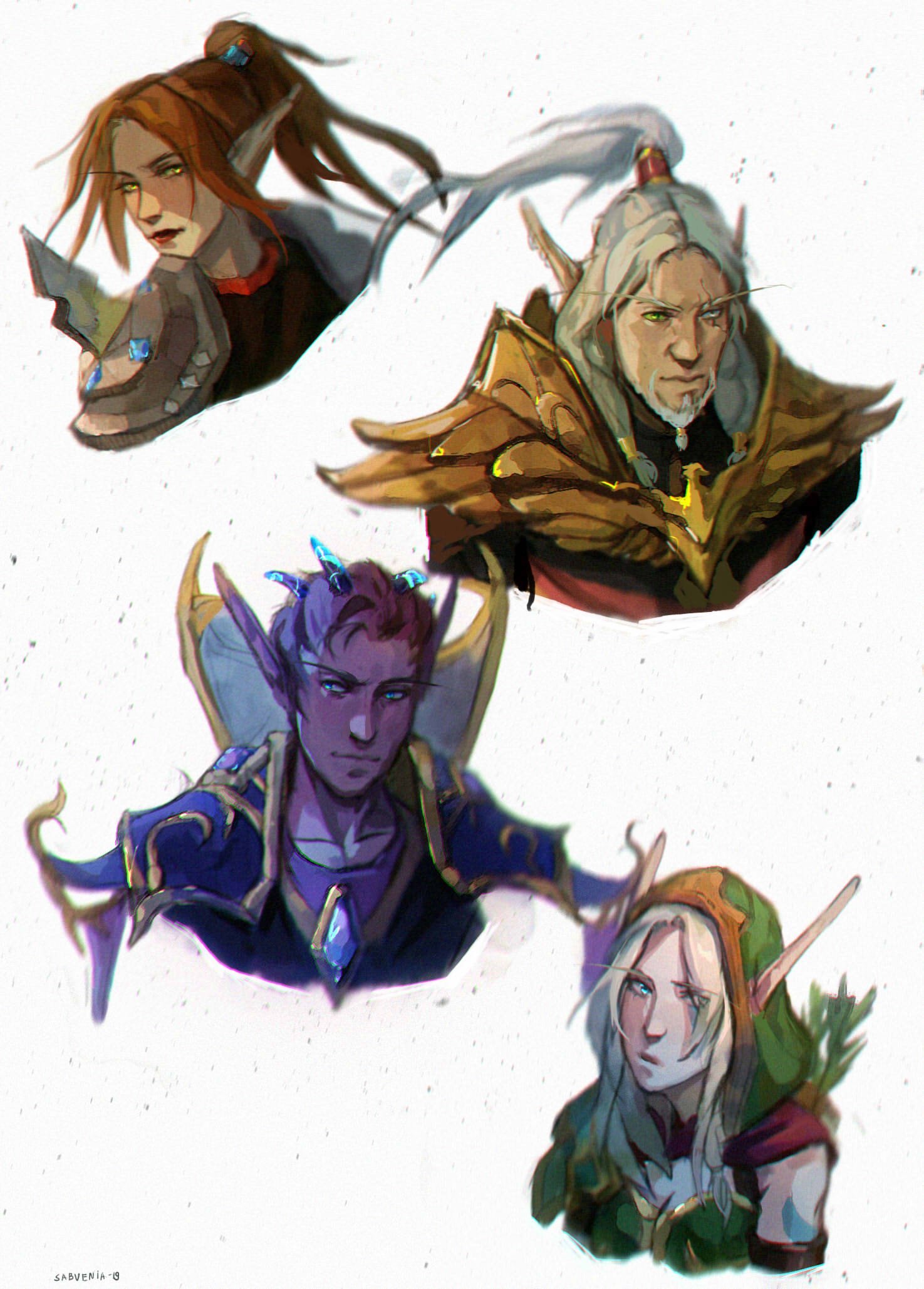 alleria_windrunner armor blood_elf_(warcraft) blue_eyes elf glowing glowing_eyes green_eyes high_elf_(warcraft) highres hunter_(warcraft) lady_liadrin long_hair long_pointy_ears lor'themar_theron mage_(warcraft) magister_umbric paladin_(warcraft) pointy_ears shoulder_armor void_elf warcraft world_of_warcraft