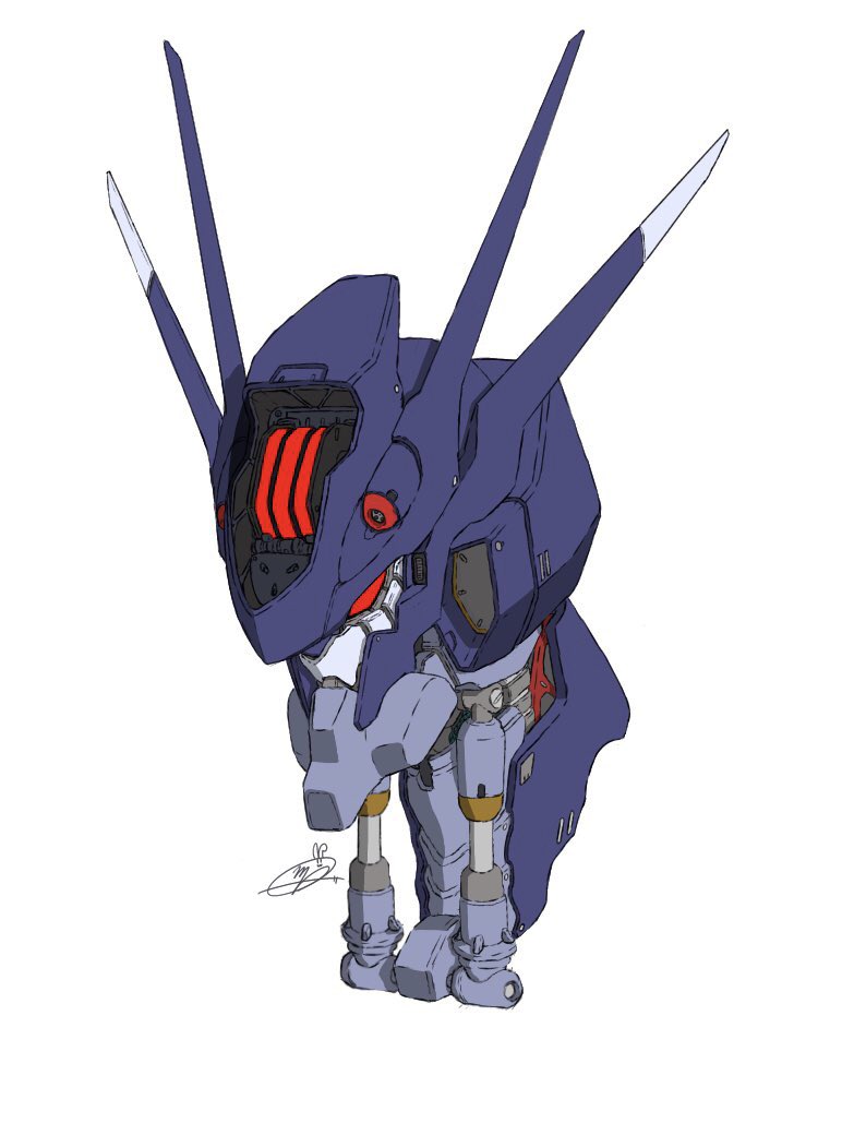 gundam gundam_pharact gundam_suisei_no_majo head_only heart mecha misirabi07 mobile_suit no_humans piston red_eyes robot science_fiction signature simple_background solo v-fin white_background