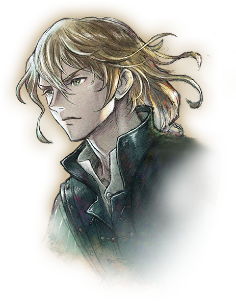 1boy blonde_hair closed_mouth high_collar ikusy long_hair looking_afar male_focus official_art prince roland_glenbrook solo transparent_background triangle_strategy upper_body vest