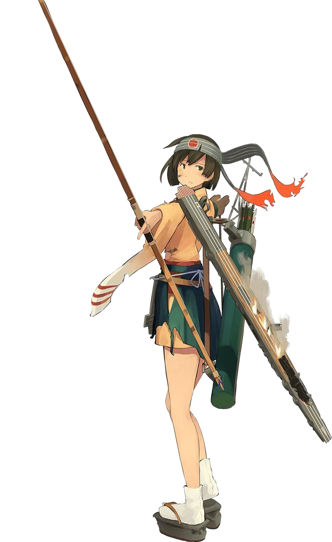 1girl archery arrow_(projectile) bow_(weapon) brown_eyes brown_gloves brown_hair damaged fire flight_deck full_body gloves green_hakama hakama hakama_short_skirt hakama_skirt headband hip_vent hiryuu_(kancolle) hiryuu_kai_ni_(kancolle) holding holding_bow_(weapon) holding_weapon japanese_clothes kantai_collection kimono kyuudou official_art one_side_up partially_fingerless_gloves quiver rigging shibafu_(glock23) short_hair single_glove skirt socks solo standing tabi torn_clothes torn_hakama torn_headband torn_kimono weapon white_socks wide_sleeves yellow_kimono yugake yumi_(bow)