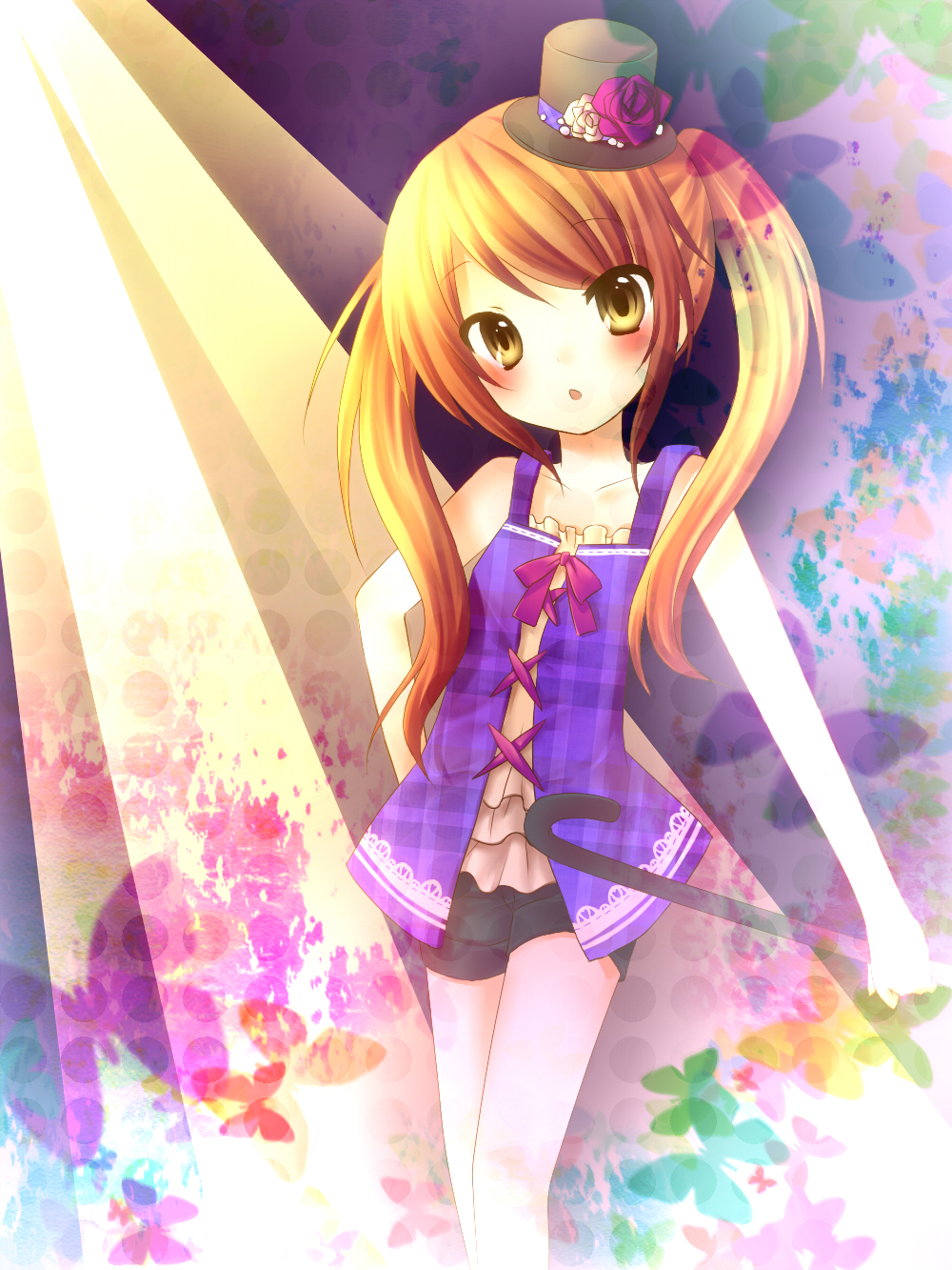 amene_kurumi brown_hair hat long_hair tagme twintails