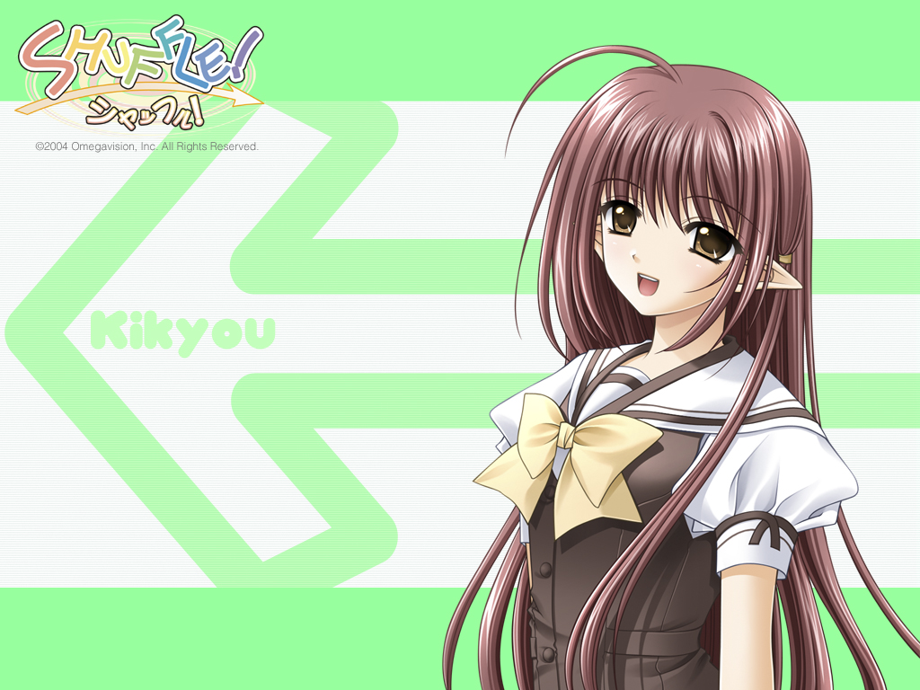 brown_eyes brown_hair kikyou_(shuffle) long_hair pointy_ears school_uniform shuffle shuffle! sia wallpaper