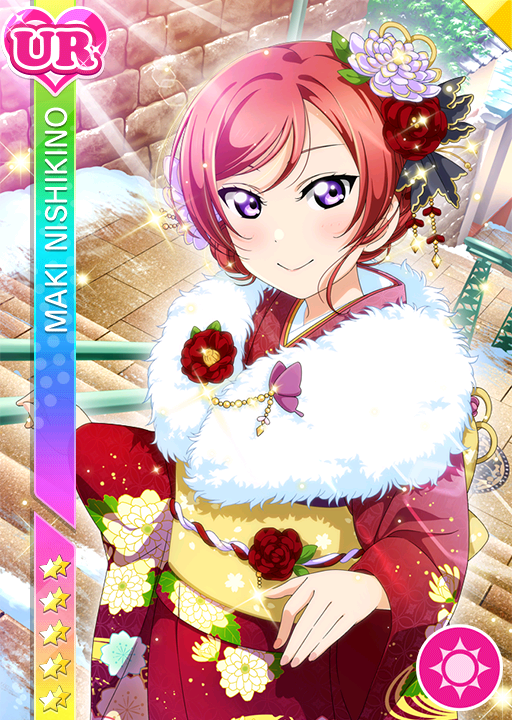 blush character_name kimono love_live!_school_idol_festival love_live!_school_idol_project nishikino_maki redhead short_hair smile violet_eyes