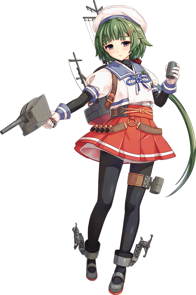 1girl acea4 adapted_turret belt black_pantyhose blue_sailor_collar brown_eyes cannon depth_charge full_body gloves green_hair hat holding kantai_collection layered_sleeves long_sleeves looking_at_viewer machinery noumi_(kancolle) pantyhose pleated_skirt puffy_short_sleeves puffy_sleeves red_skirt sailor_collar sailor_hat sailor_shirt shirt short_hair short_over_long_sleeves short_sleeves skirt solo standing transparent_background turret under_skirt undershirt white_gloves white_headwear white_shirt