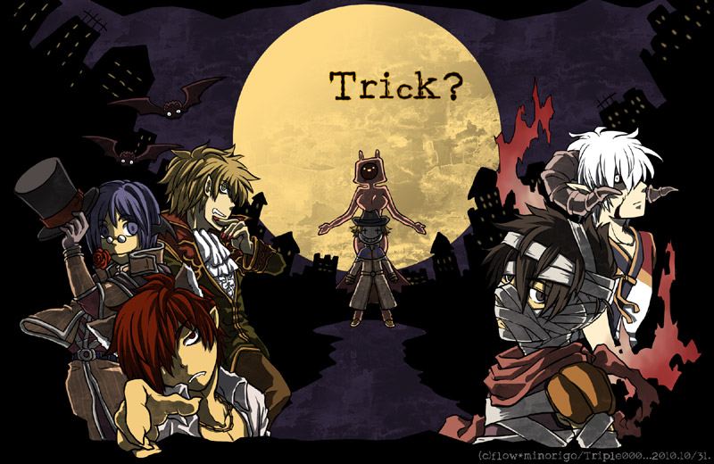 6+boys alchemist_(ragnarok_online) animal_ears armor ascot assassin_(ragnarok_online) bandages bat_(animal) bat_wings black_coat black_sclera black_wings blacksmith_(ragnarok_online) blue_cape bright_pupils brown_cape brown_coat brown_eyes brown_gloves brown_hair brown_horns brown_pants cape cat_ears clenched_teeth closed_mouth coat collared_shirt colored_sclera commentary_request flower flower_in_mouth gloves goblin_mask hair_between_eyes halloween head_wings horns long_bangs long_sleeves looking_at_viewer male_focus masked medium_bangs minorigo_flow multiple_boys pants pauldrons pince-nez pointy_ears priest_(ragnarok_online) purple_hair purple_shirt ragnarok_online red_cape red_coat red_eyes red_flower red_rose redhead rose sage_(ragnarok_online) scarf shirt short_hair shoulder_armor smile taekwon_(ragnarok_online) teeth torn_scarf trick_or_treat two-sided_cape two-sided_fabric two-tone_coat upper_body vanilmirth_(ragnarok_online) violet_eyes waist_cape white_ascot white_eyes white_hair white_shirt wings